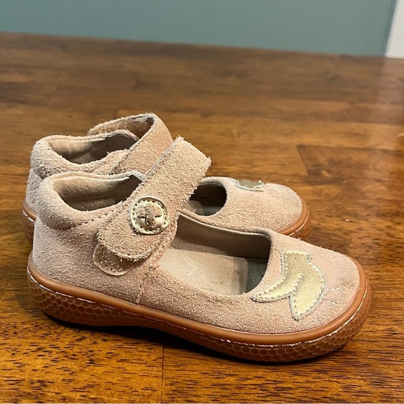 Livie & Luca pink champagne bird suede mary Jane’s size 5 - Picture 3 of 8